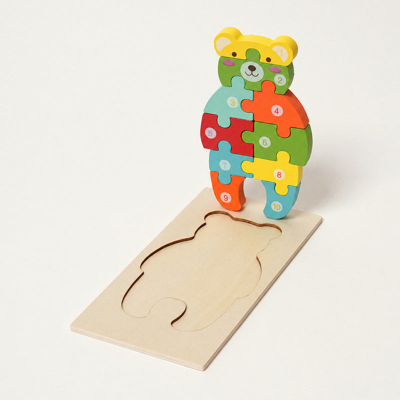 Montessori Wooden Puzzles (4 Pack)