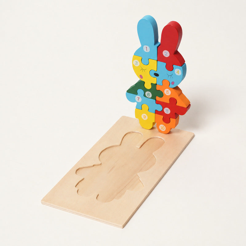 Montessori Wooden Puzzles (4 Pack)