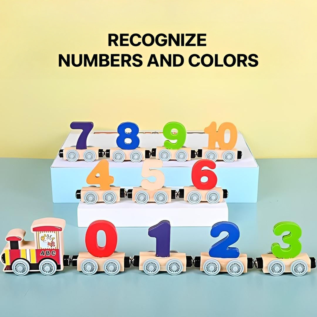 Wooden Number Train with Magnetic Connectors - view 4