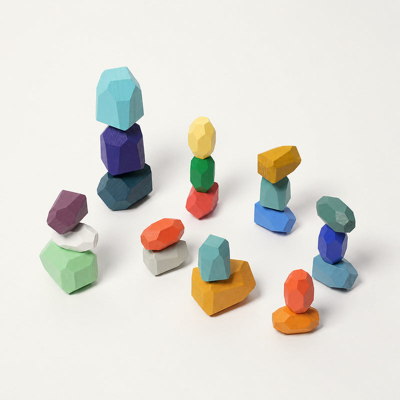 Montessori Wooden Stones (21 Pieces)