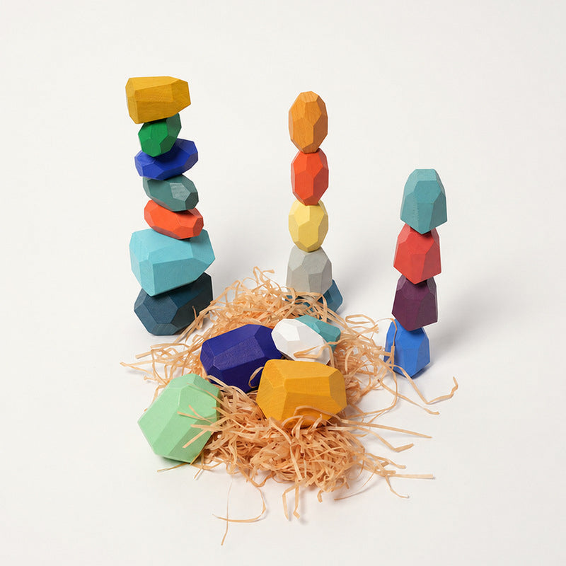 Montessori Wooden Stones (21 Pieces)
