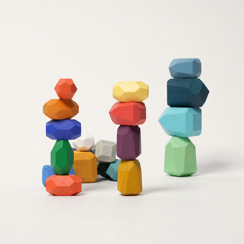 Montessori Wooden Stones (21 Pieces)