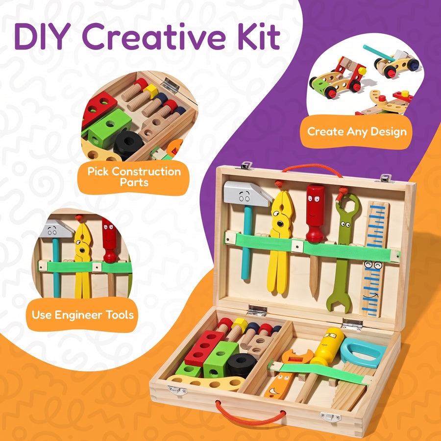 Montessori Wooden ToolBox