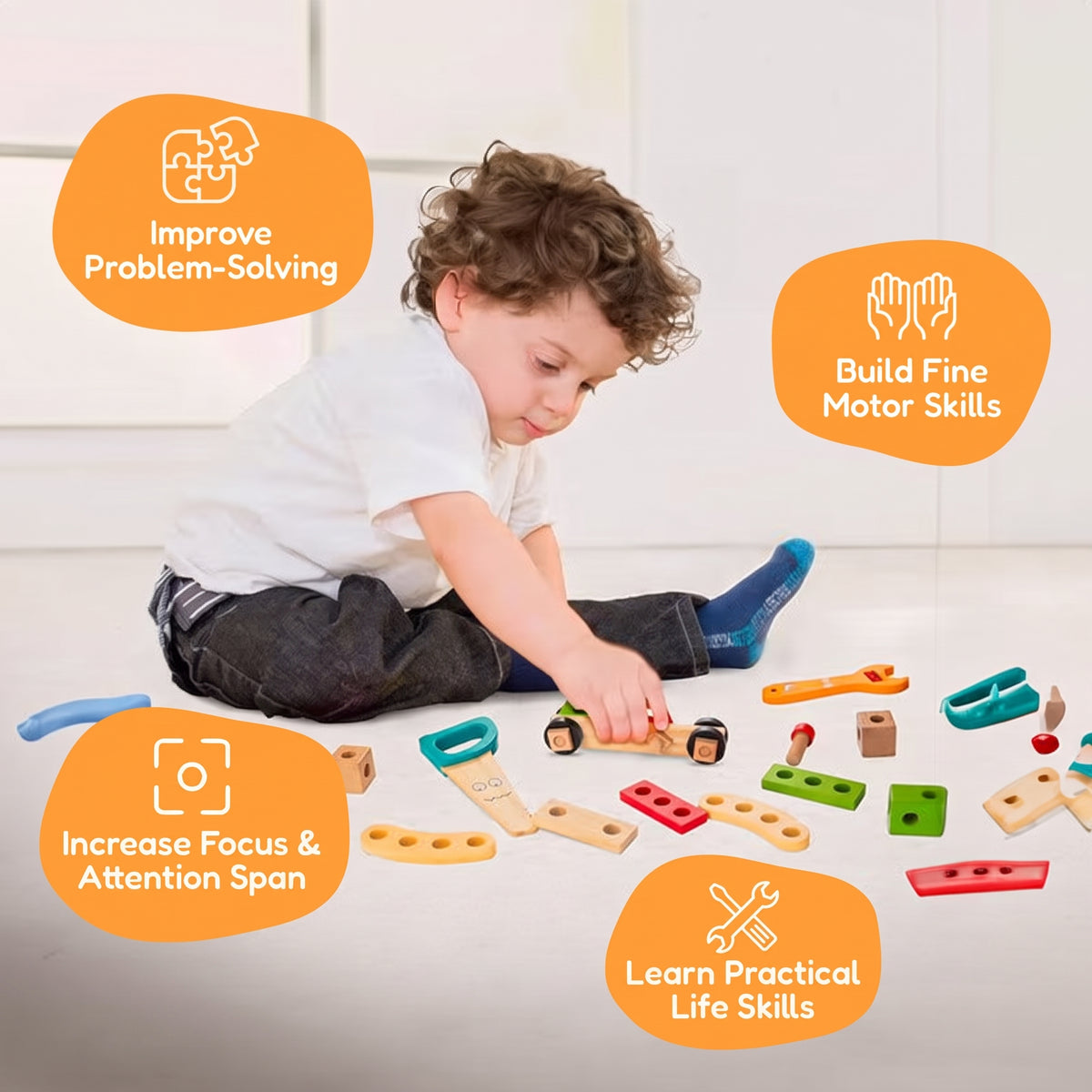 Montessori Wooden ToolBox