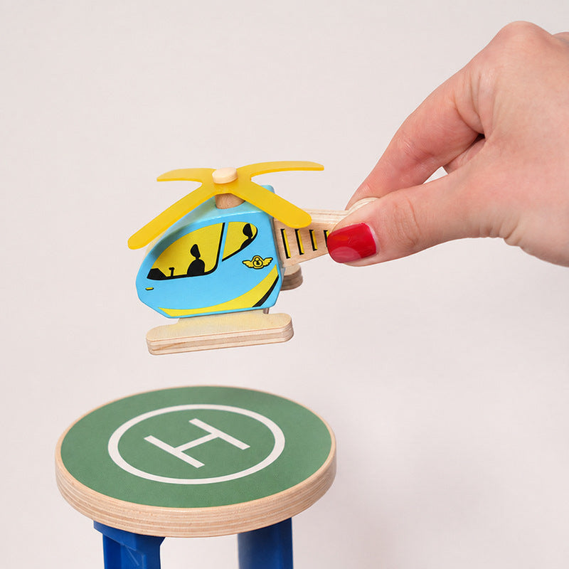 Montessori Crane & Train Magnetic Playset